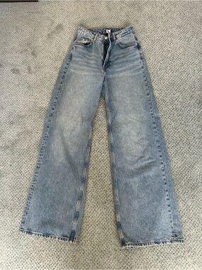H&M Light Blue Wide-Leg Jeans